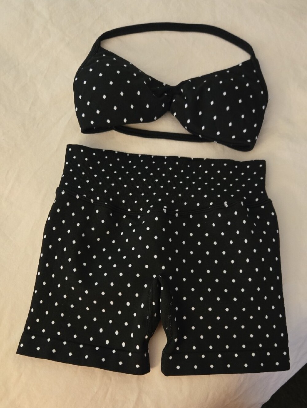 Girls' Black Polka Dot Swim Suit